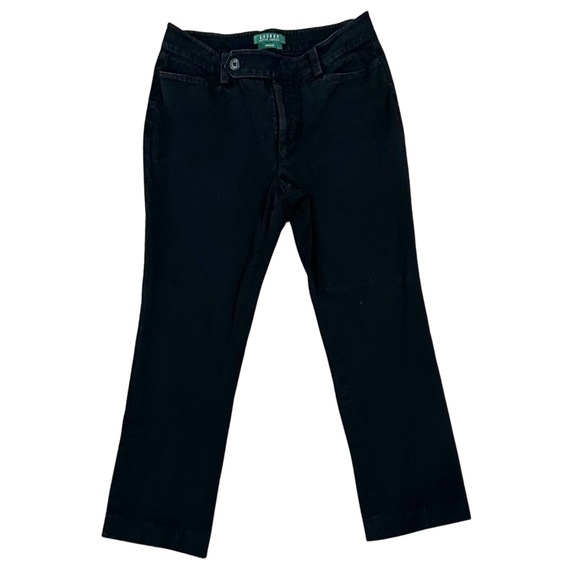 Ralph Lauren Denim - Lauren Ralph Lauren Adelle Black Straight Leg Pants Size 6